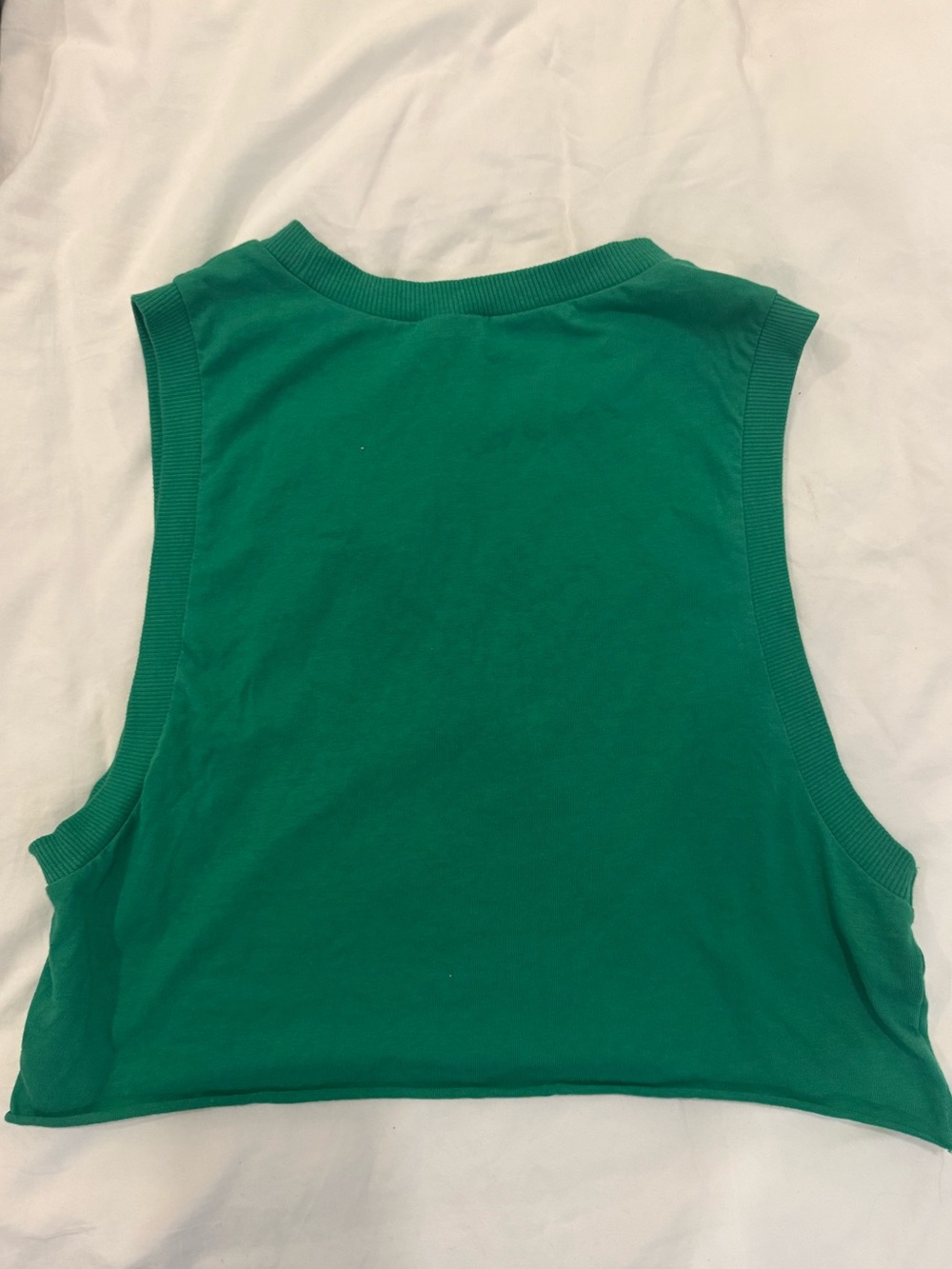 H&M Emerald Green Cropped Tank Top - Picture 2 of 3